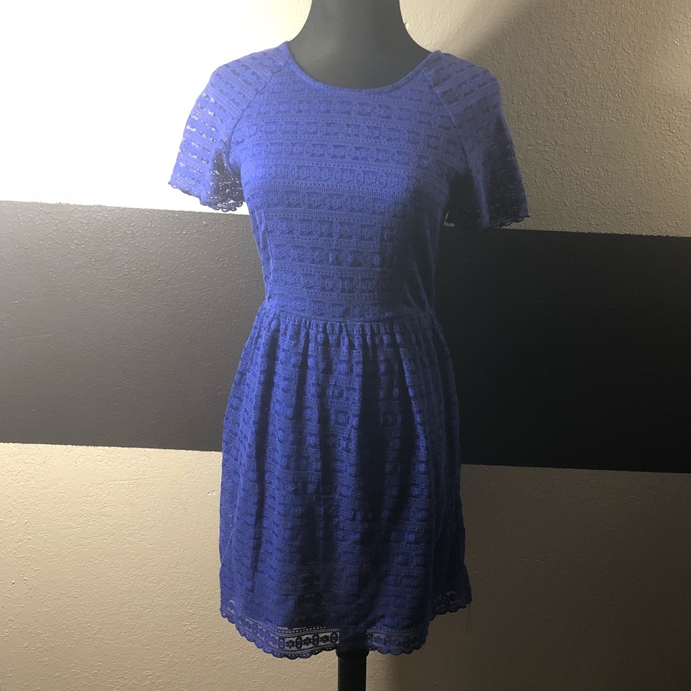 Free People blue lace dress size 2